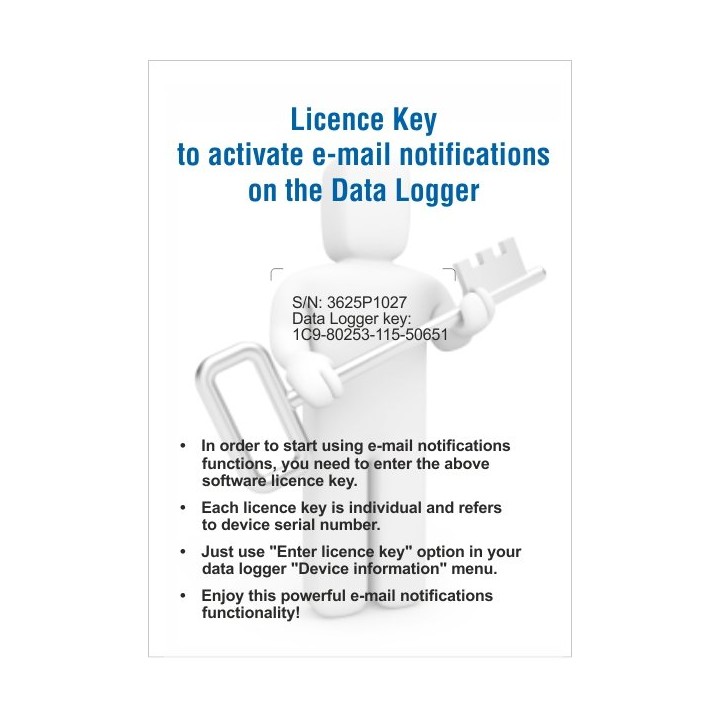 Email notifications licence key ENS